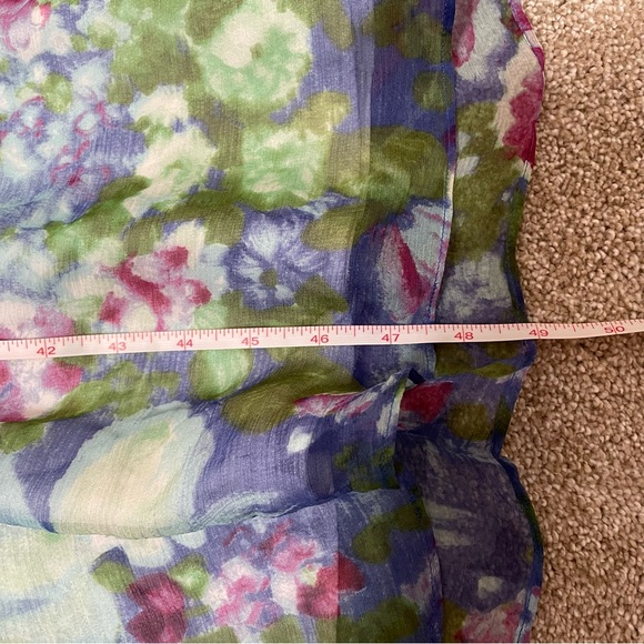 Silk Aidan Mattox Strapless Multicolor Maxi Dress Fairycore Costume Prom Cosplay - Picture 16 of 16